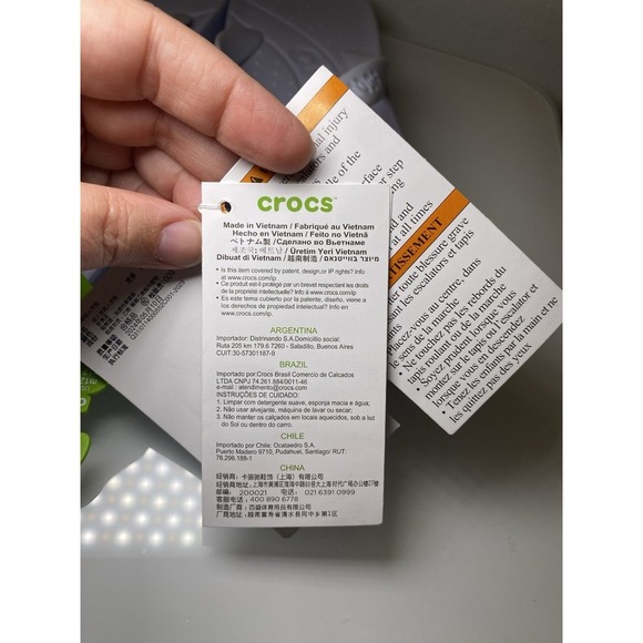 NEW Crocs Flip Flops Men's Size 12M Dreamscape Pale Blue/Purple Comfort Outdoor - Picture 5 of 11